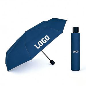 Wholesale Promo Business Gift Custom Color Umbrella Logo Outdoor Waterproof Windproof Uv-Proof Manual Trifold Foldable Umbrella - Product Image 1