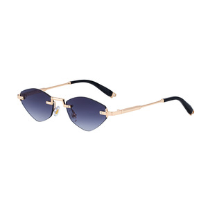 Gafas de sol personalizadas con montura de ojo de gato para mujer, con patillas metálicas, protección UV400, estilo Instagram, clase 2 - Product Image 1