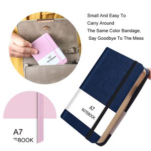 AI-MICH Custom Multifunctional Portable <b>Small</b> Pocket <b>Notebook</b> Memo A6 A7 Size Pu Leather Hardcover Paper Cover Flexible Address - Product Image 6