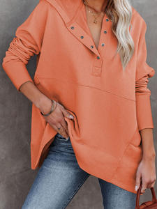 Ventes en gros de chemises et hauts décontractés de couleur unie mi-longs pour l'automne et l'hiver, personnalisables - Product Image 2