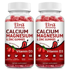 Bağışıklık destek kalsiyum magnezyum çinko ve Vitamin D Gummies kalsiyum takviyeler güçlü sağlıklı kemikler