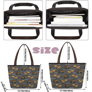 Engineering vehicle pattern.Large Capacity Handbag Durable and Comfortable Suitable for Work and Shopping - Product Image 5