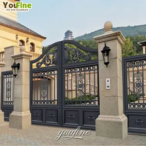 Fantastic Gate Idea to Impress Your Guests Driveway Entrance Iron Gate Design