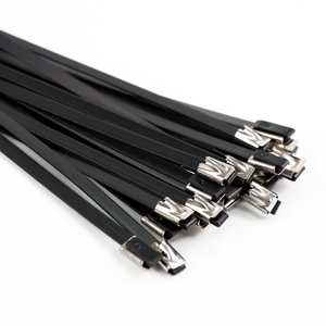 Offre Spéciale : Serre-câbles professionnels en acier inoxydable recouvert de PVC, auto-bloquants, avec barbelures, 4.6x100mm, -40~+120°C - Product Image 6