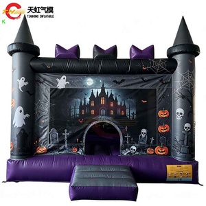 Gonfiabile Spaventoso 4x4m con Stampa a Tema Festivo, Saltarello Gonfiabile per Carnevale - Product Image 1
