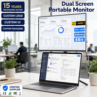 Moniteur portable SIBOLAN 16 pouces 2560x1600 WQXGA ultra fin HDR avec protection oculaire, haut-parleur USB-C pour ordinateur portable, PC, Mac, téléphone, PS5