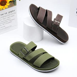 OLICOM Logo personnalisé Nouvelles pantoufles Mode masculine d'été Semelle épaisse Confortable Antidérapant Sports de plein air Sandales d<span class=keywords><strong>éco</strong></span>ntractées de plage à lanières - Product Image 4