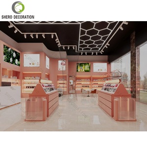 Diseño de quiosco cosmético para tienda de cosméticos, mostrador de exhibición de madera, estantes de exhibición para productos de cuidado de la piel, mostrador de exhibición de cosméticos - Product Image 4
