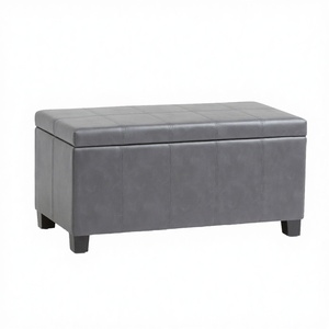 More Db <b>Storage</b> Ottoman Bench Metal PU Leather Modern Design Convertible Entry Living Room Furniture Model D0100H5AKZ8 - Product Image 2