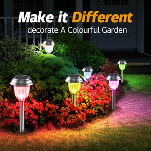 Intelamp in acciaio inox impermeabile vie luci per esterni <span class=keywords><strong>LED</strong></span> prato fata luce solare pali per il <span class=keywords><strong>giardino</strong></span> - Product Image 4