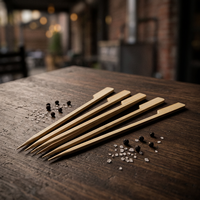 Brochettes jetables en bambou naturel - Marque Sanyou avec option de logo personnalisé pour les fêtes, les restaurants et l'utilisation en cuisine