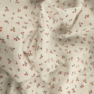 Tissu imprimé en mousseline <span class=keywords><strong>de</strong></span> <span class=keywords><strong>coton</strong></span> froissé double épaisseur certifié OEKO-TEX léger pour couvertures, chemises, loisirs créatifs et jouets pour garçons et enfants - Product Image 4