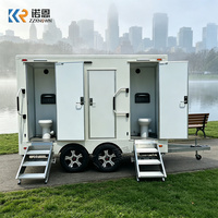 Remorque toilettes personnalisée à 4 postes, unité de toilettes portables de luxe pour événements et entreprises