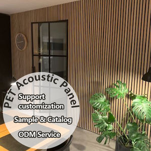 カスタム270X60吸音3Dナチュラルアコースティックパネルオークウォールナット木製スラットウォールパネルPETMdfアコースティックパネル - Product Image 5