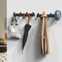 Colgador de pared de acero inoxidable para ropa, toallas, batas y abrigos, con 4 ganchos, para baño y cocina