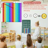 Tableau de multiplication Pop It-Plateau de jeu de multiplication pour l'apprentissage des enfants Machine à multiplier Times Table