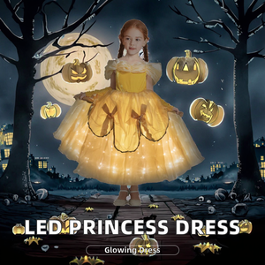 Disfraz de Princesa para Niñas con Luces LED Amarillas para Halloween, Cosplay, GPHC-010, Inspirado en Películas y Televisión - Product Image 2