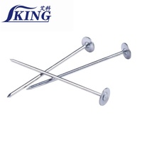 Goupilles de fixation IKING, en acier doux zingué, soudables, pour isolation thermique des conduits CVC