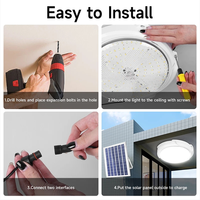 Nouvelle Lampe Murale Extérieure Portable Économie d'Énergie Étanche Sécurité 3 Modes Capteur de Mouvement ABS Lampe de Rue Solaire LED Lumière de Jardin