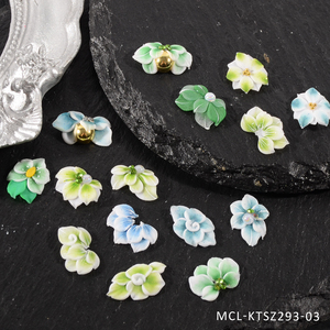 30ชิ้น/ชุดทำมือ Kawaii เล็บเรซินออกแบบ3D เล็บอะคริลิคดอกไม้ดอกไม้อะคริลิค - Product Image 3