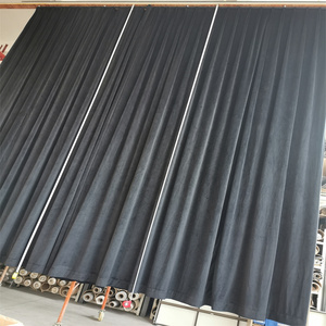 Màu đen sân khấu Rèm nhung Rèm Backdrop vải màn rèm - Product Image 2