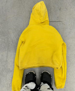 Sudadera con Capucha de Alta Calidad, 400 Gsm, Tejido de Algodón Grueso, Diseño Personalizado con Bordado Desgastado, Estilo Holgado, para Hombre, Invierno, 3D - Product Image 5