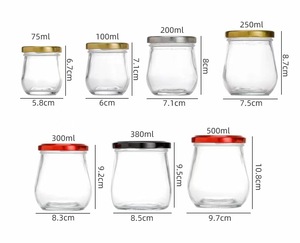 Bocaux en verre <span class=keywords><strong>Penguin</strong></span> carrés en gros de 50ml/75ml/100ml/200ml/250ml/300ml/380ml/500ml avec couvercle métallique et logo personnalisé pour miel, yaourt, bonbons, gelée - Product Image 6