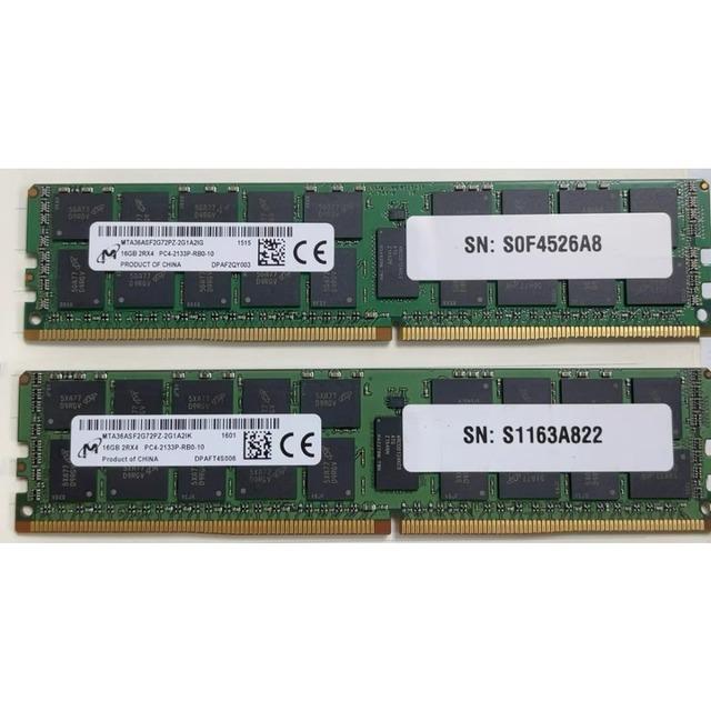 MTA36ASF2G72PZ 16G 2RX4 PC4-2133P DDR4 ECC Used 2133MHz Server Memory