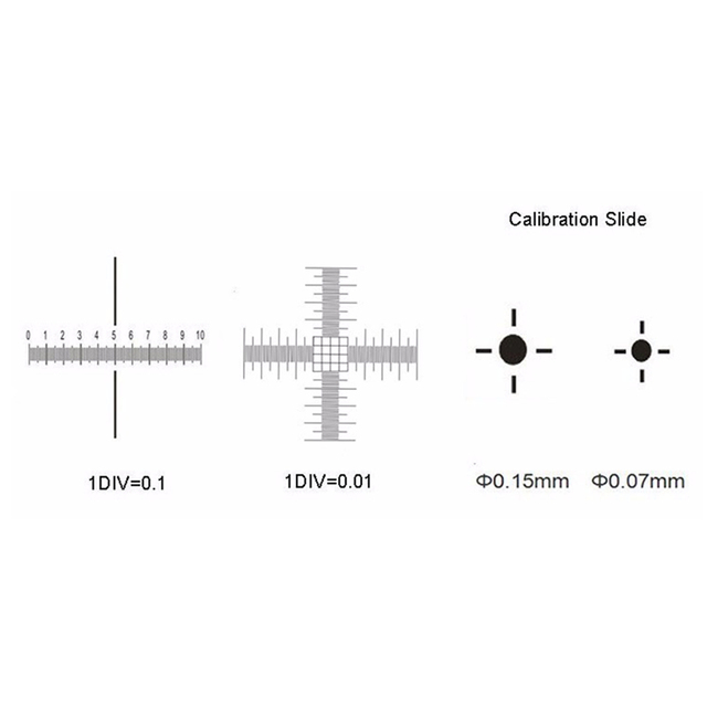 0.01mm Calibrate Microscope Slide Stage Micrometer Calibration with 4 Scales