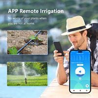 Temporizador de Riego Inteligente WiFi Tuya, IP65 Impermeable, 3/4 Pulgadas, Interruptor de Temporizador de Aspersores Inteligente, Válvula de Riego por Goteo para Jardín y Césped, Control por Aplicación