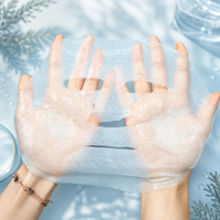 Masque facial non tissé en fibre de plante de sapin bleu biodégradable personnalisé OEM Y338 pour le soin de la peau
