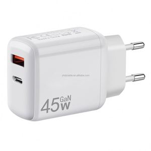 45W Type-C PD+QC3.0 5V/3A Travel Universal <b>Adapter</b> with 1 USB + 1 Type-C Port Mobile Phone Charger for Fireproof - Product Image 4