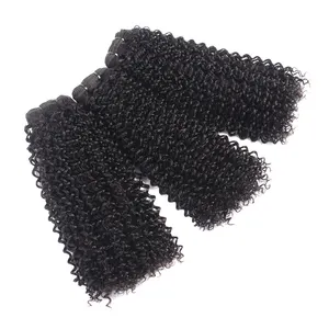 Double Drawn Indian Remy Kinky Curly Human Hair Weave Extension In Bulk,Buy Bulk Hair Weave For Sale In Zambia