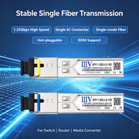 Module optique de transmission de signal fibre optique monomode Gigabit Plug and Play Bidi 20KM 1310nm/1550nm