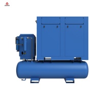 Compresseur à vis 20 CV 16 bars pour machine laser avec moteur et bloc compresseur lubrifiés, refroidi par air, unité fixe