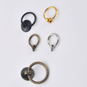 Furniture Handle Ring Zinc Alloy <b>Drawer</b> Pull Traditional Style Durable Cabinet Door <b>Knob</b> Single Hole Mounting - Product Image 3