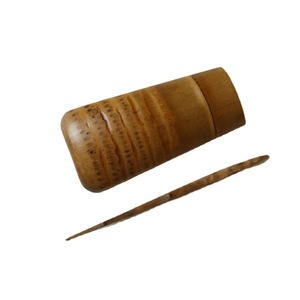 Ensemble de deux cuillères à thé en bambou carbonisé, cuillère à thé japonaise artisanale en bambou naturel non laqué, spatule à thé, plateau à thé - Product Image 5