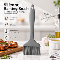 Pinceau de cuisine en silicone de qualité alimentaire, résistant à la chaleur, pour barbecue, pâtisserie et cuisson