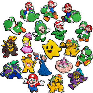 Venta al por mayor de dijes de PVC de dibujos animados Super Bro, accesorios para zapatos de <span class=keywords><strong>Mario</strong></span>, Yoshi y <span class=keywords><strong>Bowser</strong></span>, para decoración de zuecos y sandalias - Product Image 2