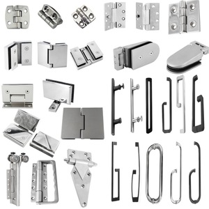 Charnières de meubles en acier inoxydable 304, épaisseur 4mm, montage en surface, design moderne, antirouille, pour portes d'armoires en verre - Product Image 1