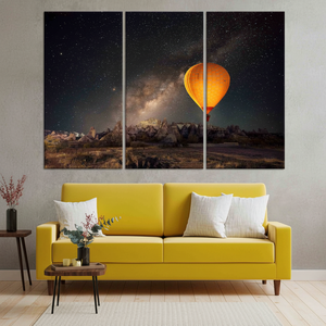 Tableau imprimé sur toile : Ballons à air chaud de Cappadocia, décoration intérieure, lot de 3 toiles - Product Image 3