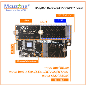 บอร์ดขยาย NVME SSD WiFi7 สำหรับ NanoPi R5S R6C รองรับโมดูลไร้สาย BE200 MT7922 AX200 RTL8822CE ระบบเดเบียนแบบฝังตัว - Product Image 2