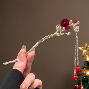 Elegante Quaste Blumen Haarnadel chinesischen Stil Retro Hanfu <span class=keywords><strong>Kanzashi</strong></span> für Brötchen Frisur - Product Image 5
