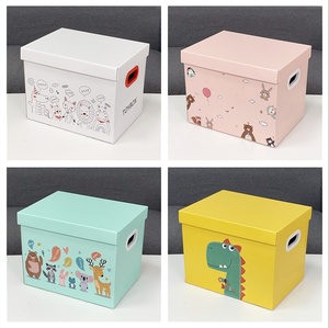 Boîte de rangement en carton pour jouets, vêtements, chaussettes, sous-vêtements et livres pour enfants, grande, haut de gamme, écologique, réutilisable, portable, avec design gratuit - Product Image 5