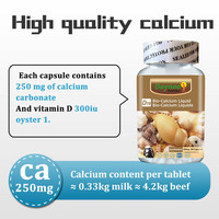 Wins Town OEM Bio Calcium Liquide en Capsules Molles avec Vitamine D3 Complément Alimentaire Naturel au Calcium
