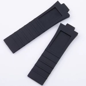 Pulseiras de Relógio de Borracha de Silicone Pretas Compatíveis com Oriss, Cintos de Substituição Confortáveis para Relógios Esportivos, Sem Logo, 24*11mm - Product Image 5