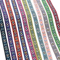 Ruban en jacquard sergé rayé de 1,8 cm, non élastique, accessoires en dentelle faits à la main pour la décoration de rideaux et de vêtements