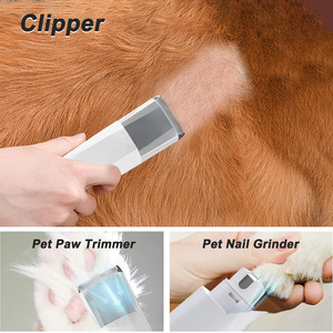 Pet Grooming Clipper Trimmer Nail Grinder Battery Powered Multi Functional For Cats And Dogs White ABS Material - Product Image 1