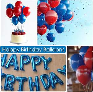 Set de Globos Rojos y Azules de 28 Piezas, Kit de Decoración para Fiesta Patriótica del 4 de Julio con Pancarta de <span class=keywords><strong>Feliz</strong></span> Cumpleaños - Product Image 4