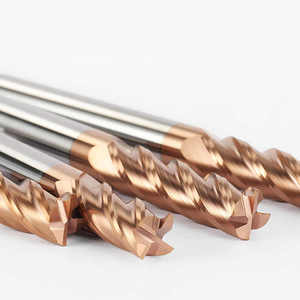 Dao phay cacbua hợp kim titan 3 8 12 <span class=keywords><strong>16mm</strong></span>, dao phay thép vonfram 4 cạnh, mũi phay CNC - Product Image 2